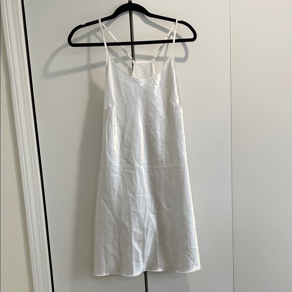 White Strappy Slip Dress